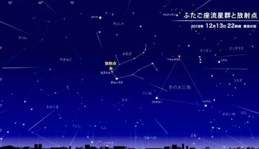 【12／14（金）今夜9時ごろから】1時間に40個流れ星が見れるかも！？ふたご座流星群が広島からも見れるみたい。