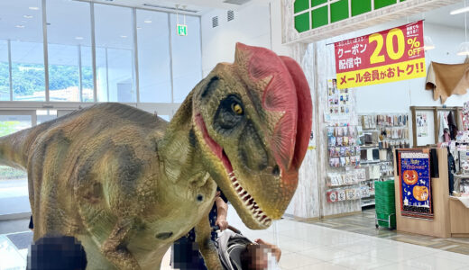 【暴れる？噛みつく⁉】12/29(金)30(土)、イオンモール広島祇園に全長約4Mの恐竜スピロサウルスが出没するみたい。