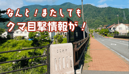 【続・クマ再来速報】西風新都こころに再びクマ出没。今回はなんと昼間。目撃場所は8/30(土)と、昨年の目撃場所のちょうど中間あたりみたい。